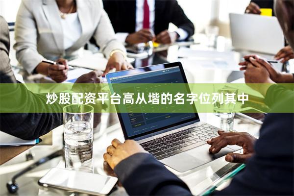 炒股配资平台高从堦的名字位列其中